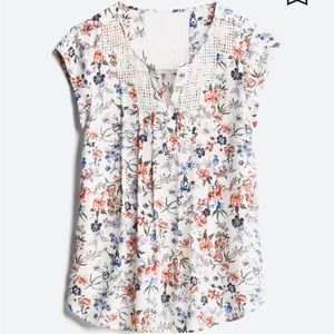 DANIEL RAINN
Estefany Lace Detail
Split Neck Blouse